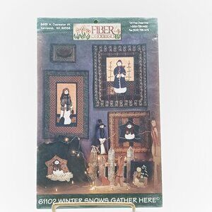 UNUSED Winter Decor Vintage Sewing Patterns, Winter Snows Gather Here by Fiber
